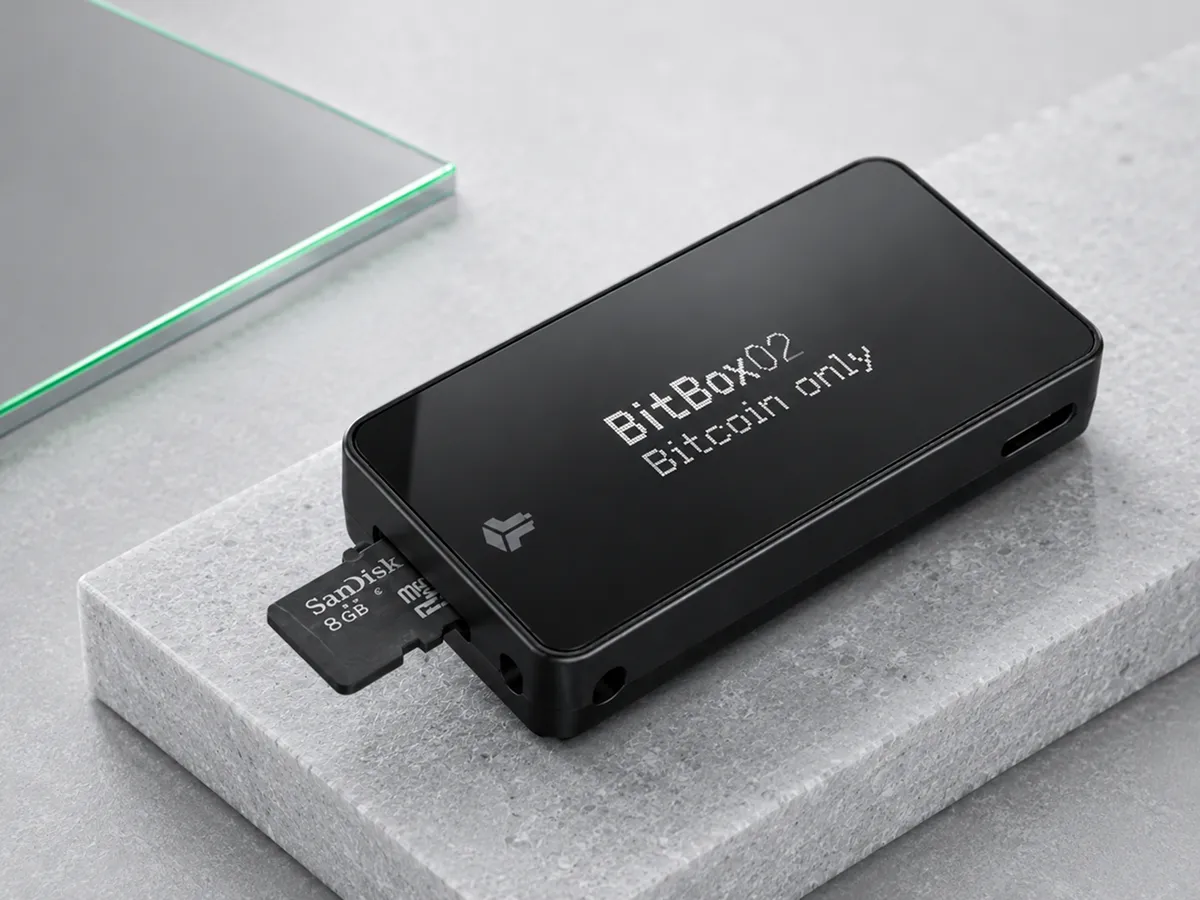 Editorial thumbnail of the BitBox02 Bitcoin-only hardware wallet review.