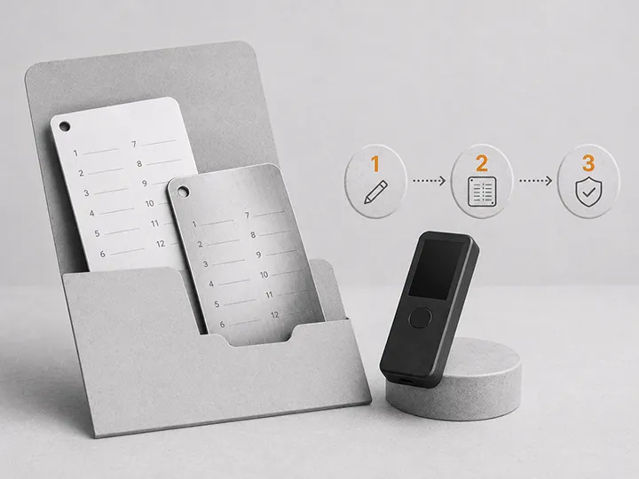 Illustration for hardware wallet backup basics.