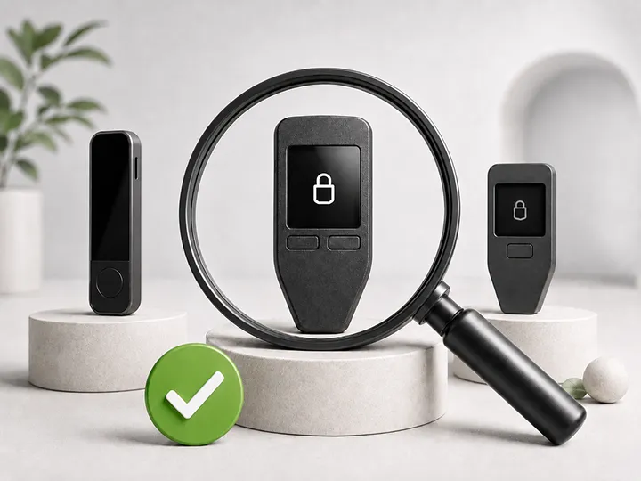 Illustration for choosing a first Bitcoin hardware wallet.