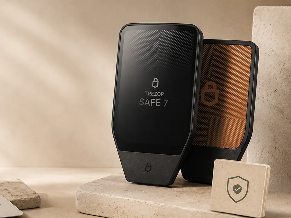 Illustration of the Trezor Safe 7 product evaluation.